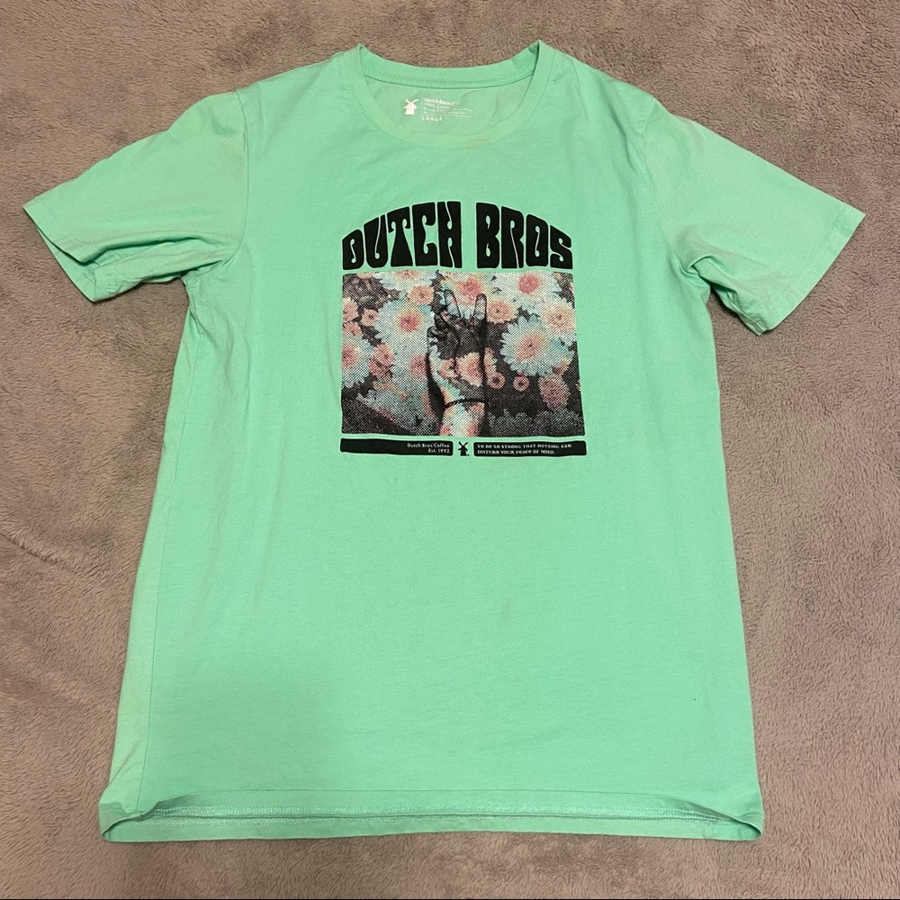 Large Teal Dutch Bros T-Shirt